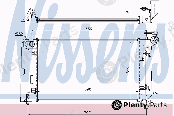  NISSENS part 646321 Radiator, engine cooling