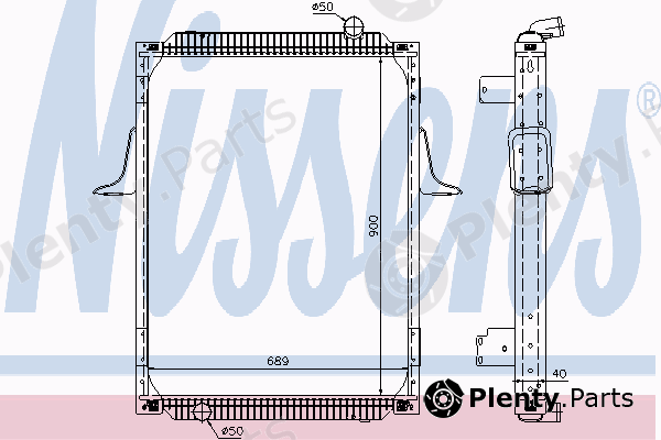  NISSENS part 63788A Radiator, engine cooling