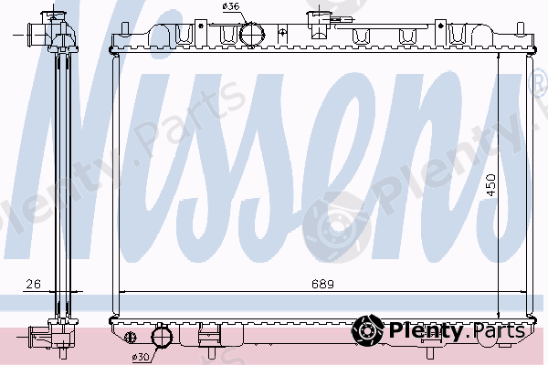  NISSENS part 68705A Radiator, engine cooling