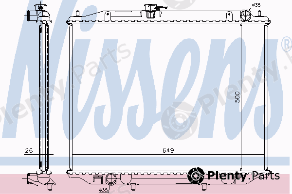  NISSENS part 68708A Radiator, engine cooling