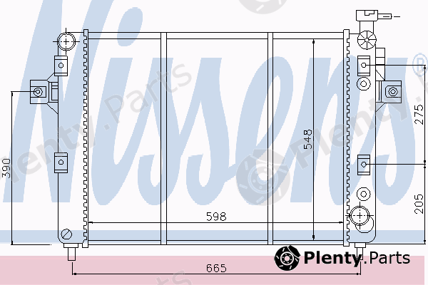  NISSENS part 61010 Radiator, engine cooling