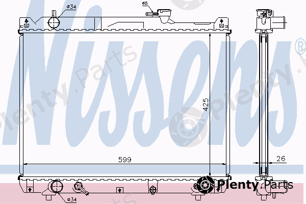  NISSENS part 64194A Radiator, engine cooling