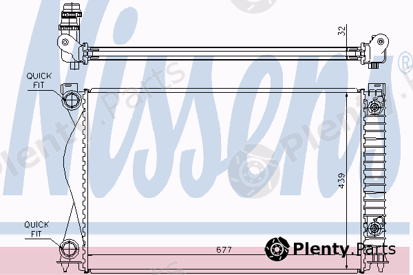  NISSENS part 60237A Radiator, engine cooling