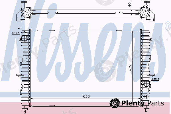  NISSENS part 64313A Radiator, engine cooling