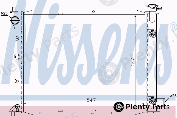  NISSENS part 62016 Radiator, engine cooling