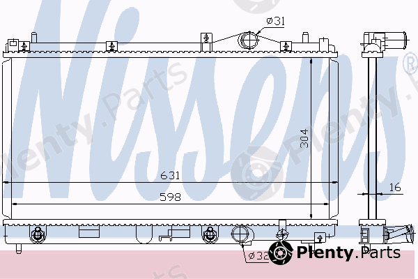  NISSENS part 609941 Radiator, engine cooling