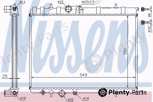  NISSENS part 63502 Radiator, engine cooling