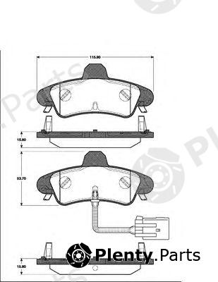  NK part 222520 Brake Pad Set, disc brake