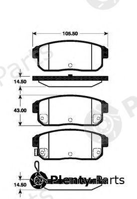  NK part 223248 Brake Pad Set, disc brake