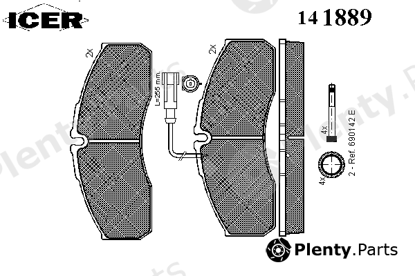  ICER part 141889 Brake Pad Set, disc brake