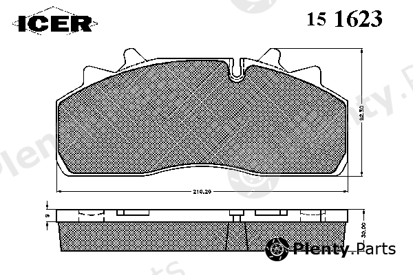 ICER part 151623 Brake Pad Set, disc brake