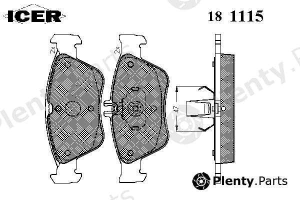  ICER part 181115 Brake Pad Set, disc brake