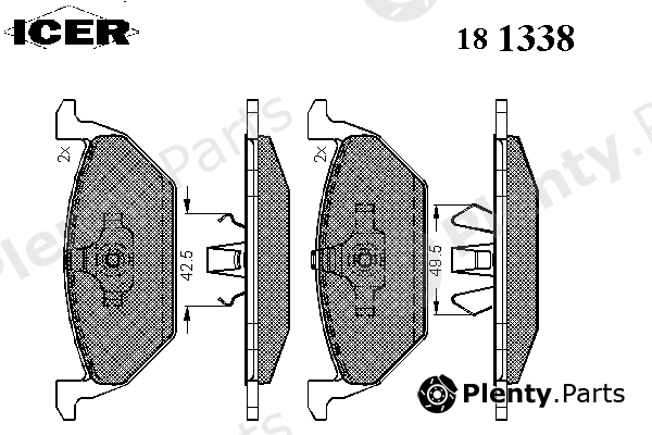  ICER part 181338 Brake Pad Set, disc brake