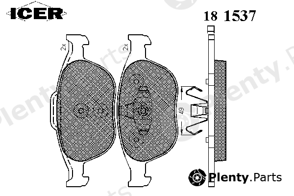  ICER part 181537 Brake Pad Set, disc brake