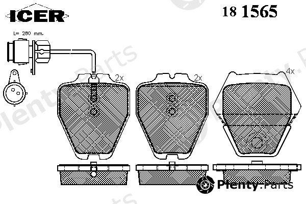  ICER part 181565 Brake Pad Set, disc brake