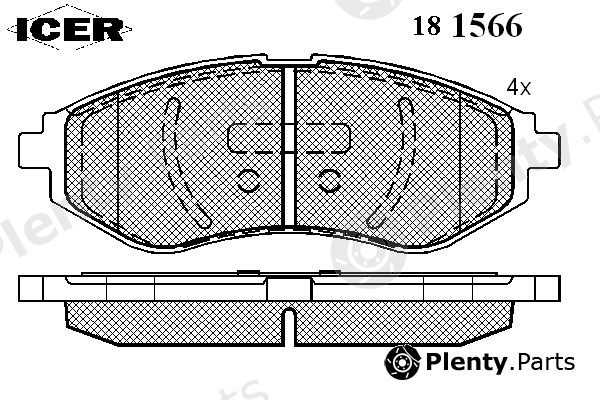  ICER part 181566 Brake Pad Set, disc brake