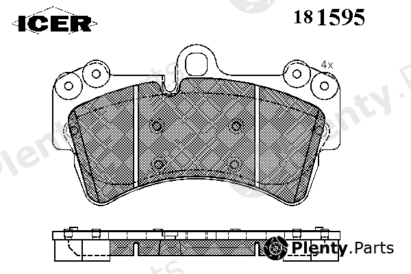  ICER part 181595 Brake Pad Set, disc brake