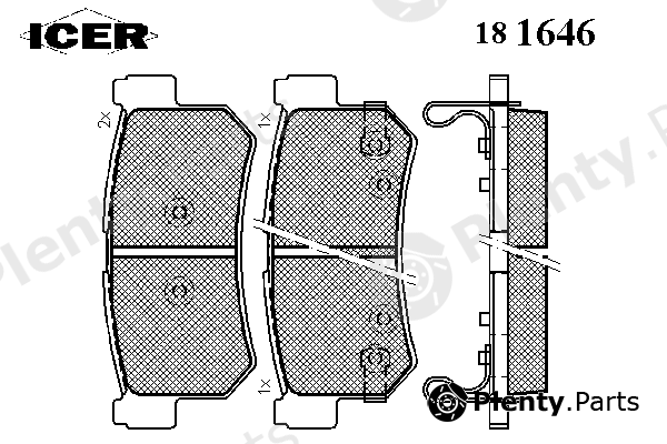  ICER part 181646 Brake Pad Set, disc brake