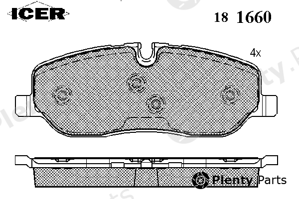  ICER part 181660 Brake Pad Set, disc brake