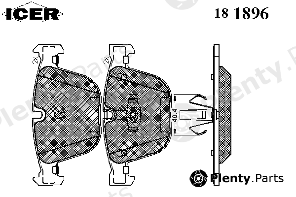  ICER part 181687 Brake Pad Set, disc brake