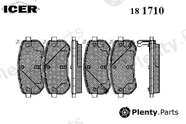 ICER part 181710 Brake Pad Set, disc brake