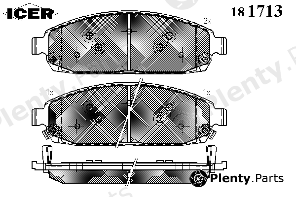  ICER part 181713 Brake Pad Set, disc brake