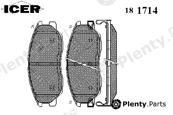  ICER part 181714 Brake Pad Set, disc brake