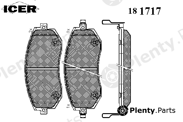  ICER part 181717 Brake Pad Set, disc brake
