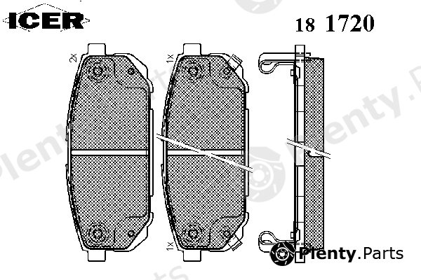  ICER part 181720 Brake Pad Set, disc brake