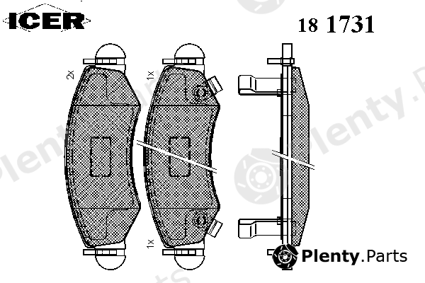  ICER part 181731 Brake Pad Set, disc brake