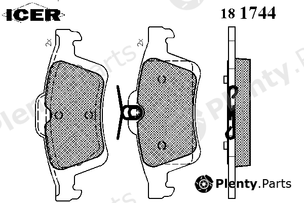  ICER part 181744 Brake Pad Set, disc brake