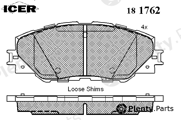  ICER part 181762 Brake Pad Set, disc brake