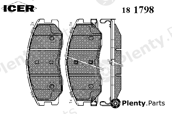  ICER part 181798 Brake Pad Set, disc brake