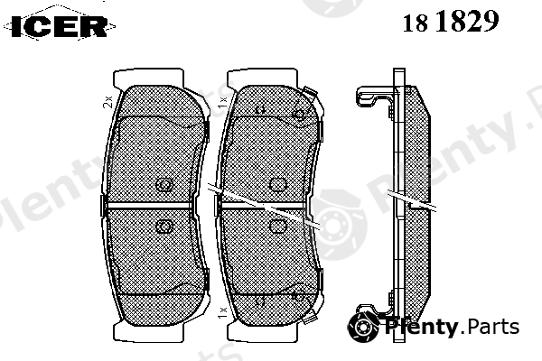  ICER part 181829 Brake Pad Set, disc brake