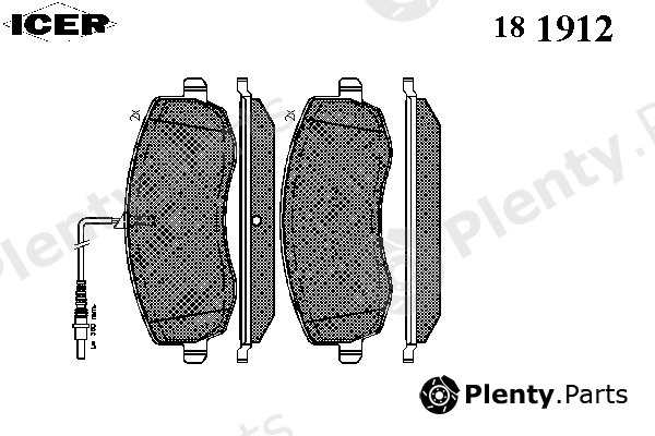  ICER part 181912 Brake Pad Set, disc brake