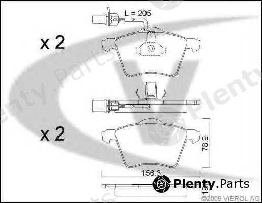  VAICO part V10-8233 (V108233) Brake Pad Set, disc brake