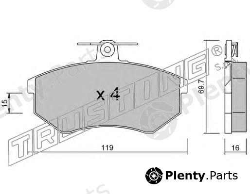  TRUSTING part 151.2 (1512) Brake Pad Set, disc brake