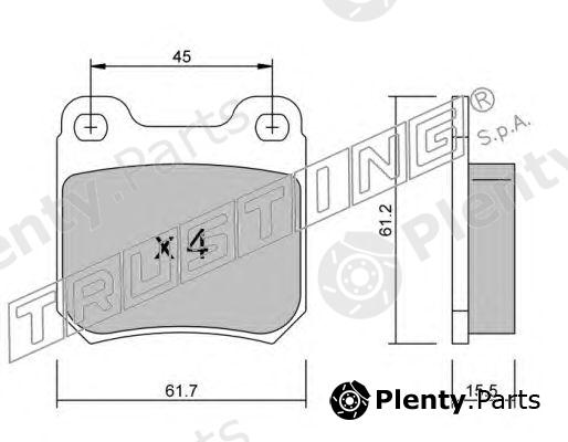  TRUSTING part 284.0 (2840) Brake Pad Set, disc brake