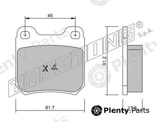  TRUSTING part 284.1 (2841) Brake Pad Set, disc brake