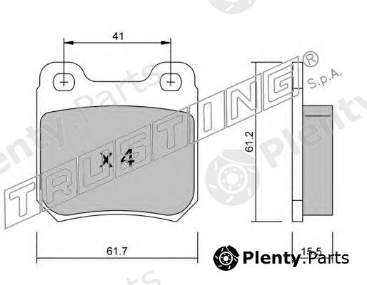  TRUSTING part 285.0 (2850) Brake Pad Set, disc brake