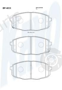  KAVO PARTS part BP-4013 (BP4013) Brake Pad Set, disc brake
