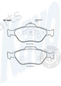  KAVO PARTS part BP-4554 (BP4554) Brake Pad Set, disc brake