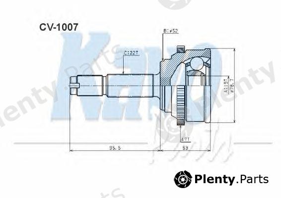  KAVO PARTS part CV-1007 (CV1007) Joint Kit, drive shaft