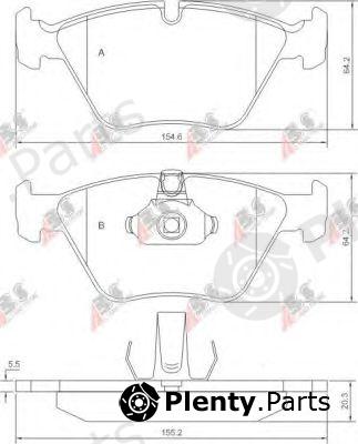  A.B.S. part 37036 Brake Pad Set, disc brake
