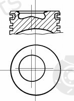  NÜRAL part 87-122200-00 (8712220000) Piston