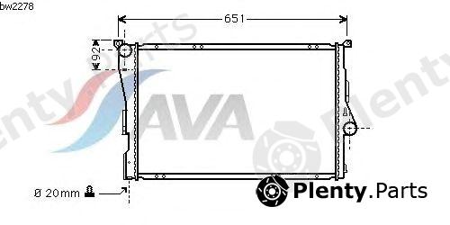  AVA QUALITY COOLING part BW2278 Radiator, engine cooling
