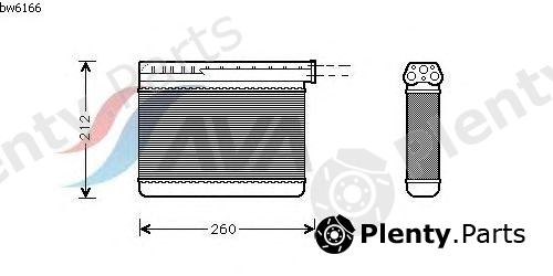  AVA QUALITY COOLING part BW6166 Heat Exchanger, interior heating