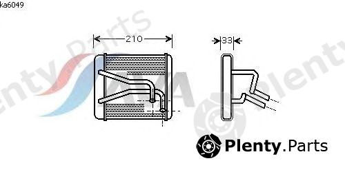  AVA QUALITY COOLING part KA6049 Heat Exchanger, interior heating