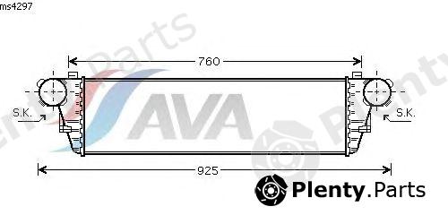  AVA QUALITY COOLING part MS4297 Intercooler, charger