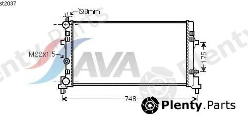  AVA QUALITY COOLING part ST2037 Radiator, engine cooling